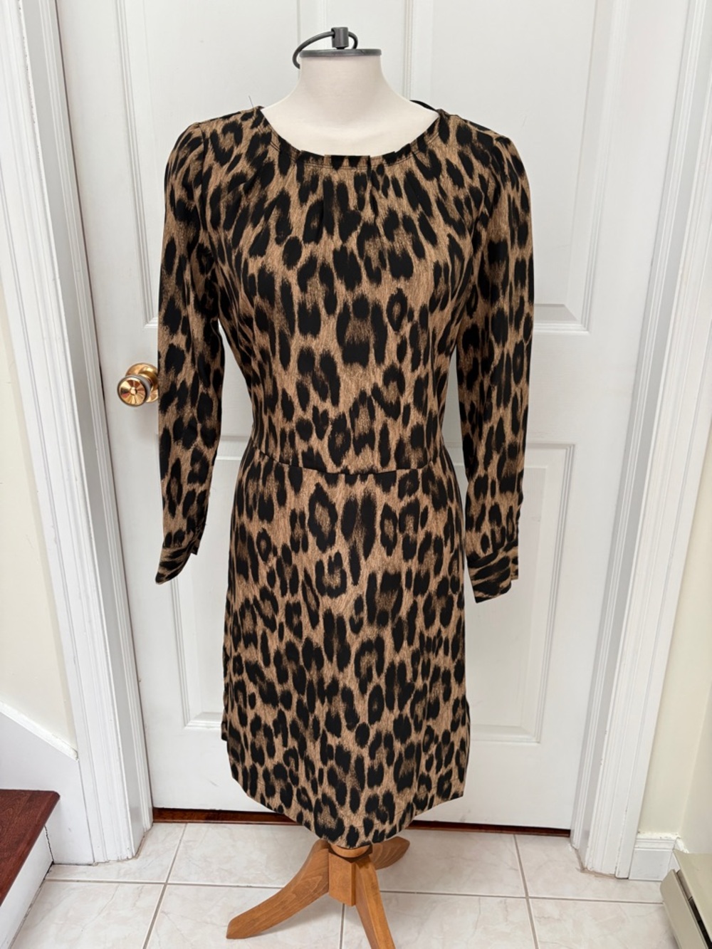 Joe Fresh Leopard Print Midi Dress - Brown & Black